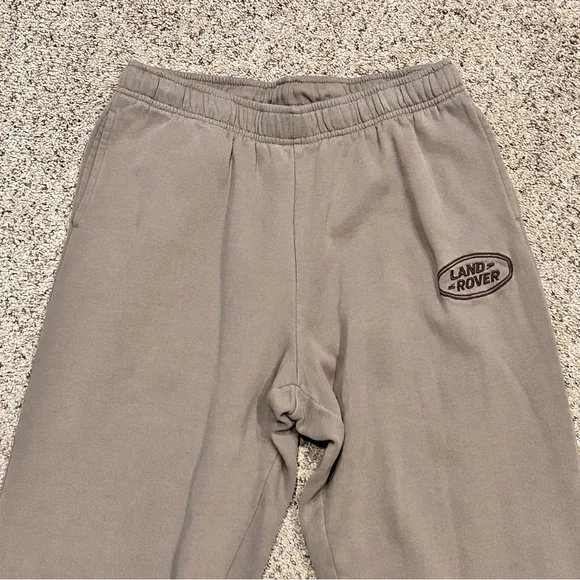 Land Rover X PacSun Taupe Fleece Jogger Sweatpants Embroidered Logo Unisex M - Picture 12 of 16